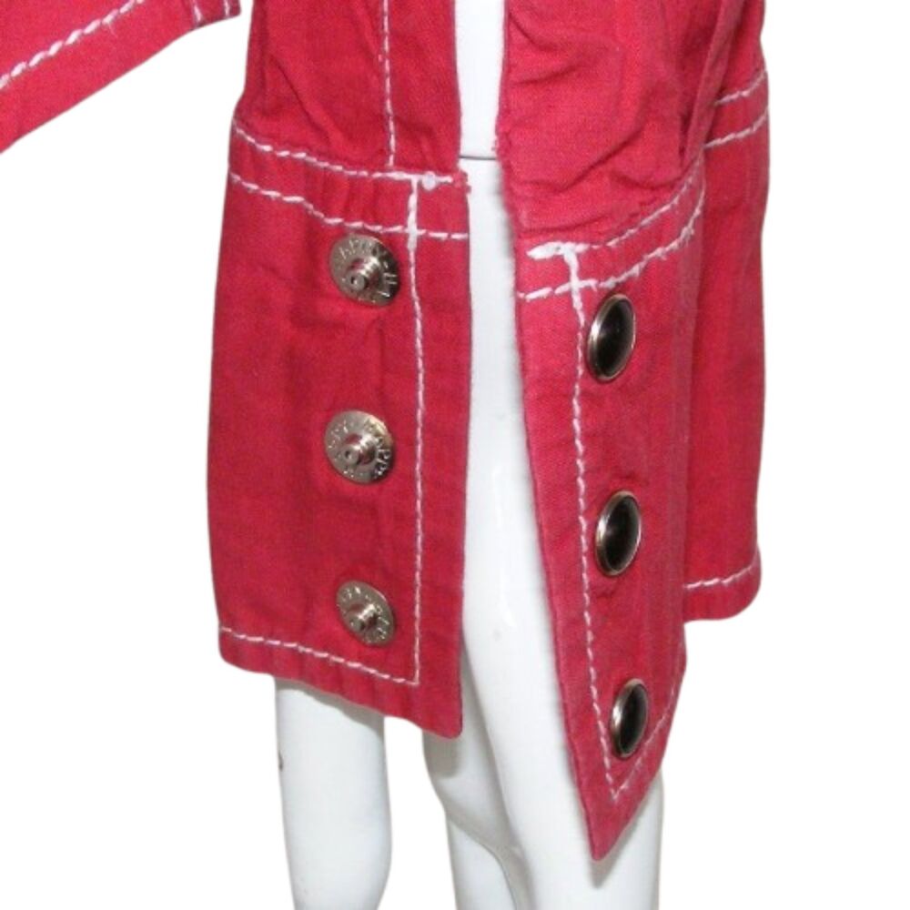 PANHANDLE SLIM Embroidered Blouse, M, Red, Snap front, Long sleeves - Picture 4 of 8